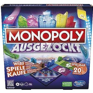 Monopoly gezelschapsspel, snel gezelschapsspel Monopoly familie voor 2-4 spelers, speelduur ca. 20 minuten.