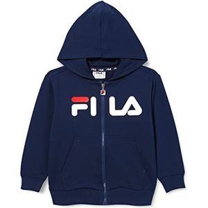 Fila Balge Classic Logo Zip Hoodie voor kinderen, uniseks, Middeleeuws blauw