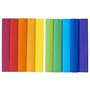 Papier à volants 25x200 cm TOP-2000 Creatinio mélange dans les couleurs arc-en-ciel pack 10 pièces
