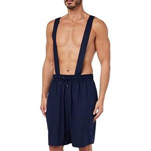 Emporio Armani Emporio Armani Heren Shorts Superfine Linen Blend Bermuda Herenshirt, Navy Blauw