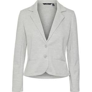 VERO MODA Vmemma Ls JRS Noos Blazer pour femme, Gris clair chiné, 44