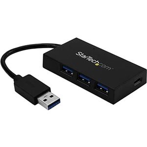 StarTech.com USB 3.0 Hub 4 Port USB-A op 3x USB-A 1x USB-C incl. voeding (HB30A3A1CSFS) zwart