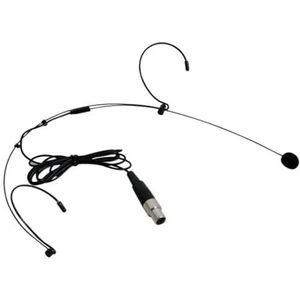 HQ Power MICW44/2 hoofdtelefoonmicrofoon, zwart