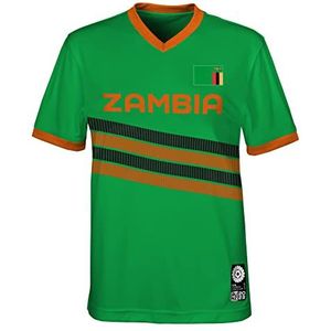 FIFA Officieel 2023 Fifa wereldkampioenschap voetbalshirt voor volwassenen, team Zambia, uniseks T-shirt (1 stuk)