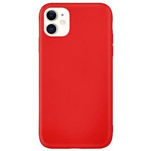 WDTURNS iPhone 12 Case, Coque pour iPhone 12 en Silicone Liquide, [Bord Plat] [Protection Caméra] [Housse Anti Empreinte] Cover Protection Extra Fine & Légère iPhone 6.1"", Rouge