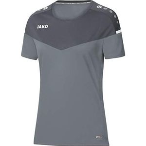 JAKO 6120 dames T-shirt Champ 2.0 stone grey/anthra light Gr. 34