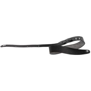 GEWA Sangle de guitare série Premium Plain, en cuir véritable découpé d'une seule pièce, largeur 70 mm, longueur 106-152 cm, Security Locks Chrome, noir grainé – Noir avec structure en cuir, fabriquée