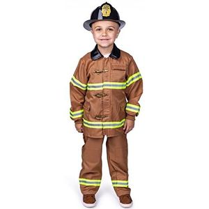 Dress Up America Brandweerkostuum voor kinderen, brandweerkostuum, leuk cadeau voor rollenspel en plezier, Veelkleurig (Multi)