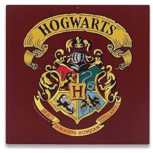 Open Road Brands Harry Potter metalen bord met Hogwarts wapen – Hogwarts Vintage Hogwarts wanddecoratie voor thuis
