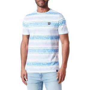 Garcia T-shirt à manches courtes pour homme, bleu turquoise, L