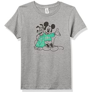 Disney T-shirt Mickey and Pluto Christmas Outline Boys Grey Heather Athletic XS, Athletic grijs gemêleerd