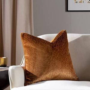Hoem Malans Coussin rembourré en velours passepoilé