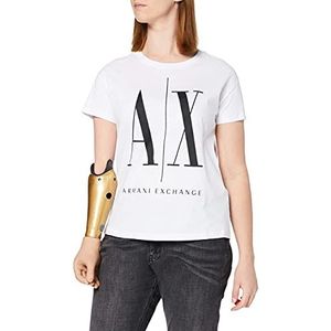 Armani Exchange Icontee Logo Dames T-Shirt, Wit