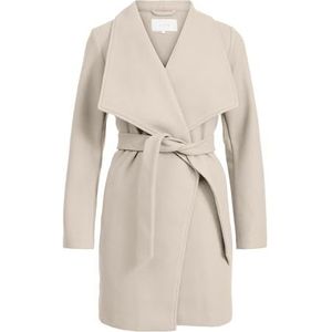 VILA Vicooley Collar Belt Coat - Noos Vicooley Noos Damesjas met riemkraag (1 stuk), Berk