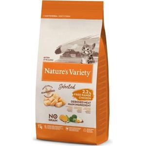 Nature's Variety Selected - Droogvoer voor katten junior – graanvrij – met kip buiten zonder botten – 7 kg