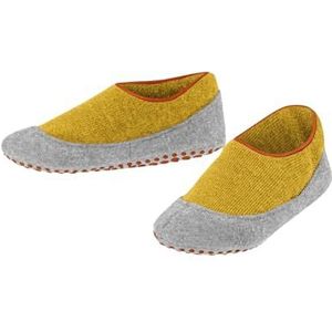 FALKE Cosy Slipper K Hp wol noppen op de zool, 1 paar pantoffels, uniseks, kinderen, Geel Bee 1393