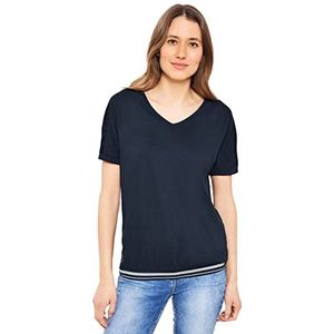 Cecil B319379 T-shirt voor dames met korte mouwen, Donkerblauw