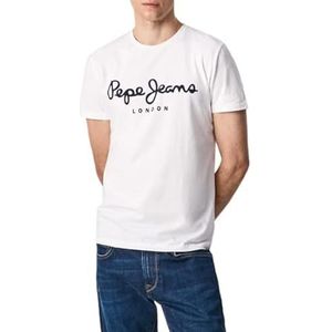 Pepe Jeans Original Stretch N T-shirt voor heren, Wit.