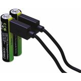 VERICO LoopEnergy Oplaadbare USB-C batterij AAA 1,5 V 900 mWh (600 mAh) Li-Ion, snel opladen via USB-C poort in ca. 2 uur (2 x AAA)