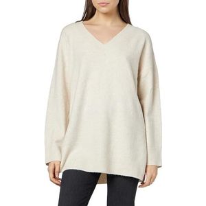 VERO MODA Vmdoffy Ls Ga Boo lange trui met V-hals voor dames, Berken/detail: mix