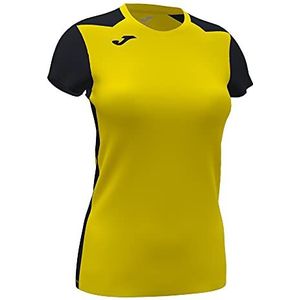 Joma 2XS T-shirt met korte mouwen Contraste Record II Unisex Volwassenen Geel Zwart, Geel/Zwart