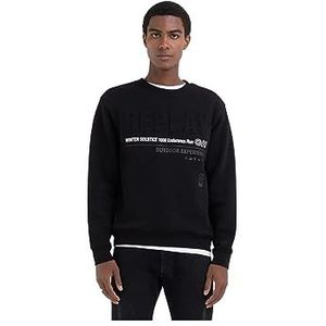 Replay Sweat-shirt pour homme, Black 098, S