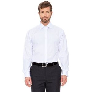 Cortefiel Shirt met strepen, lichtblauw/wit