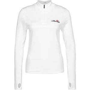 Ellesse Sofira T-shirt voor dames, 1/4 rits, top, Wit.