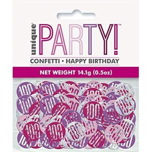 Unique Party confetti, 83859, roze/zilver