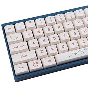 Hyekit Lot de 135 touches en PBT Graffiti - Sublimation par teinture - Design mignon - Profil XDA - Personnalisé pour claviers mécaniques Cherry Gateron MX