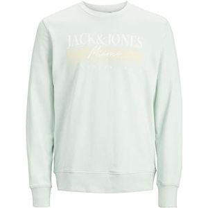 JACK & JONES Jorpalma Branding Sweatshirt met ronde hals voor heren, Lichtblauw.