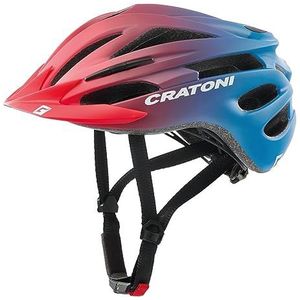 Cratoni Pacer Jr helm voor volwassenen, uniseks, rood/blauw, mat, maat S