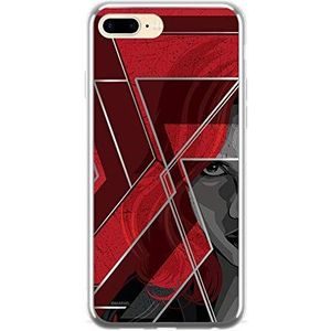 Originele en officieel gelicentieerde Marvel Black Widow iPhone 7 Plus/8 Plus hoes, geoptimaliseerd voor de smartphonevorm, siliconen beschermhoes met gelakte zijkanten