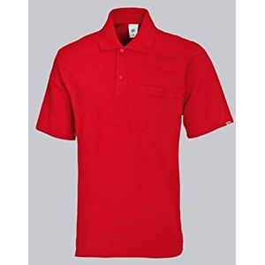 BP 1612-181-81-2XL Unisex Polo Shirt 1/2 Arm Polo kraag met Knoopsluiting 70 cm Stof Mix 220g / m² rood 2XL