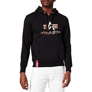 ALPHA INDUSTRIES Basic sweatshirt met capuchon voor heren, zwart/goud (zwart/goud)