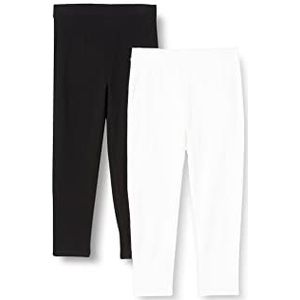 TOM TAILOR Cropped leggings voor dames, verpakt per 2 stuks, wit 20000