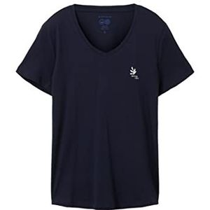 TOM TAILOR 1037406 T-shirt met print voor dames, 1 stuk, 10668 - Sky Captain Blue