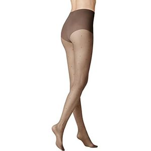 KUNERT Collants pour femme Classic Dots Sh Fine, Taupe profond, 40-42