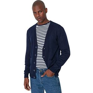 Trendyol slimfit cardigan, navy, XL, Navy Blauw