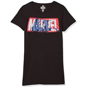 Marvel Classic Thor Decoratief T-shirt voor meisjes, korte mouwen, zwart, zwart.