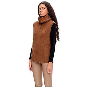 Object Objrachel S/L Knit Vest Noos overkleding voor dames, Sepia/Detail:Melange