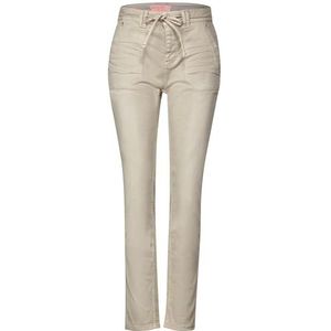STREET ONE A377241 Joggingjeans voor dames, losse pasvorm, zacht gewassen zand 25 EU, zachte zandwassing, 25, Mild zand gewassen
