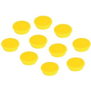 FRANKEN Verpakking met 10 ronde magneten, 13 mm, geel