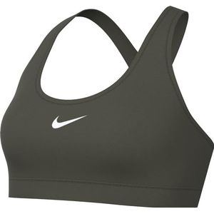 Nike Women'S Bra W Nk Swsh Lgt Spt Bra, Cargo Khaki/White, DX6817-325, XL