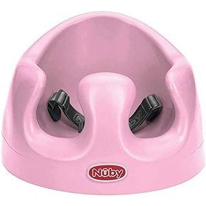 Nuby My Baby Seat Schuimrubberen Babyzitje - roze - comfortabel zitje met verhoogde beenopeningen - makkelijk te reinigen door lederachtige buitenste laag - 4-12m