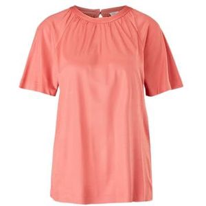 s.Oliver BLACK LABEL T-shirt met korte mouwen, losse pasvorm, dames-T-shirt, Lichtroze