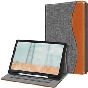 Fintie Case voor Samsung Galaxy Tab S6 Lite 10.4 Inch Tablet 2020 Release Model SM-P610 (Wi-Fi) SM-P615 (LTE) - Multi-Angle View Folio Stand Cover met Pocket, Gray/Brown