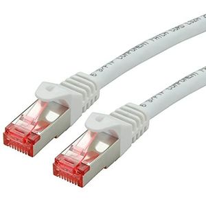 ROLINE Cat6 Component Level netwerkkabel S/FTP ethernetkabel met RJ45-stekker, wit, 2 m