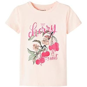 Name It Nmfditte SS Top Box Tanktop voor meisjes, perzikcrème