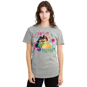 Disney Princess Stronger Together with Jasmine, Tiana, Belle Dames T-shirt, Athletic Heather, S, Athletic Heather, S, Athletic gemêleerd, S